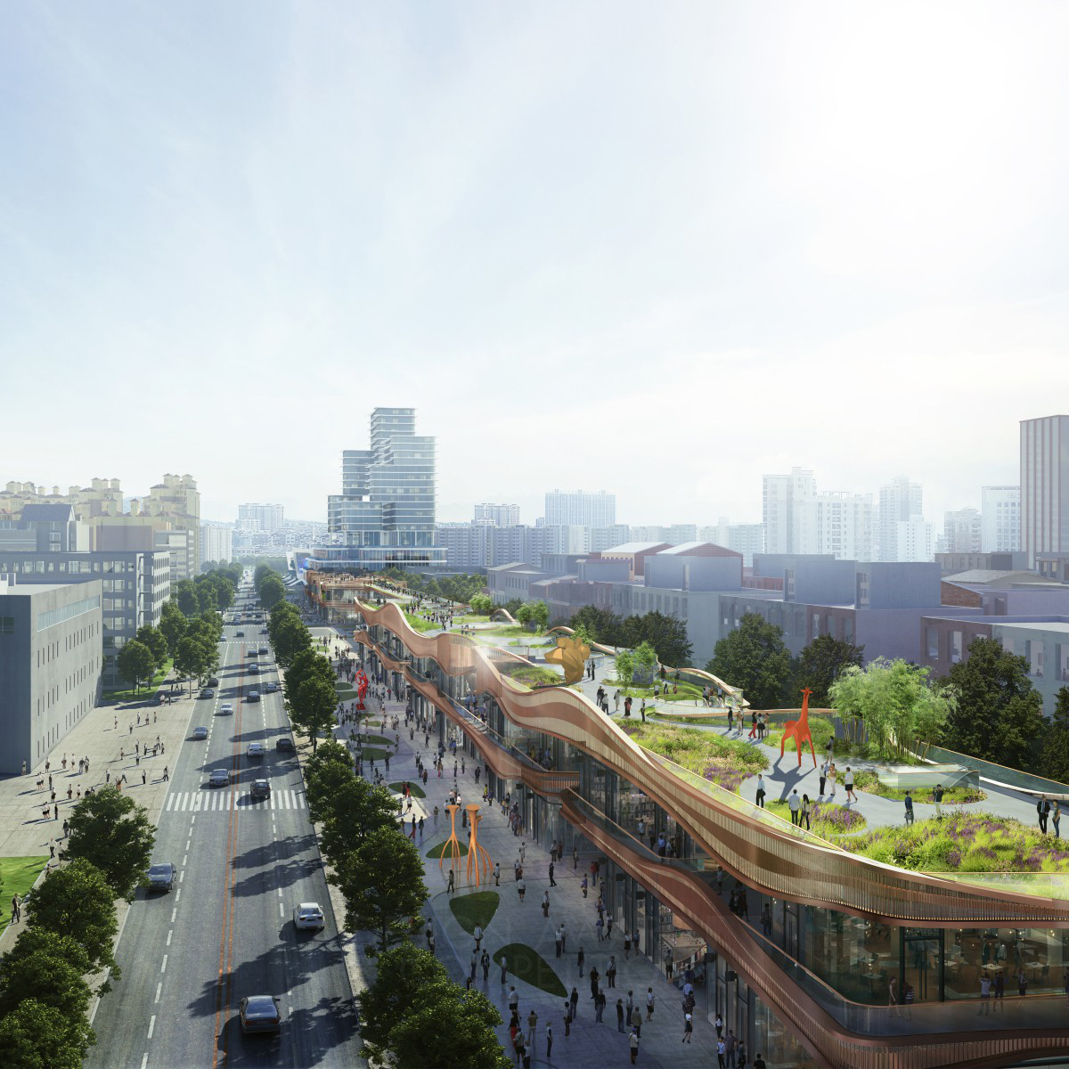 Urban Planning and Urban Design Chengdu Hyperlane Park Retail Architecture by Aedas